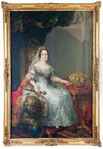 Isabel Ii, Mayor De Edad, Sentada En El Trono by Vicente Lopez y Portana