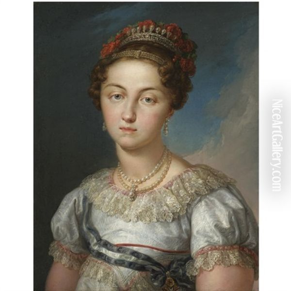 Portrait Of Maria Josefa Amalia De Sajonia, Queen Of Spain - view 1