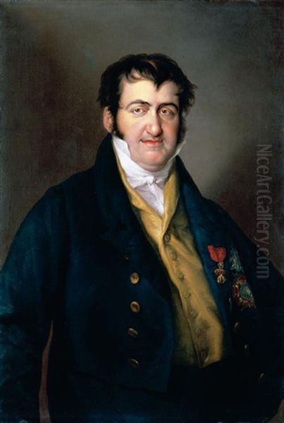 Portrait Of King Ferdinand Vii, In Casual Attire, Wearing The Badge Of The Order Of The Golden Fleece And The Stars Of The Orders Of Charles Iii And Isabel La Catolica - view 1