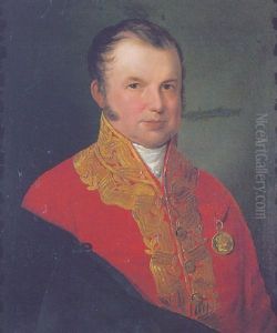 Retrato Caballero Con Medalla Del Emperador Fernando De Austria