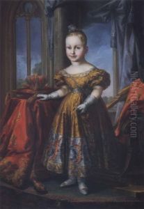 Portrait Of Maria-isabel-louisa, Later Queen Isabel Ii Of Spain, As A Child by Vicente Lopez y Portana