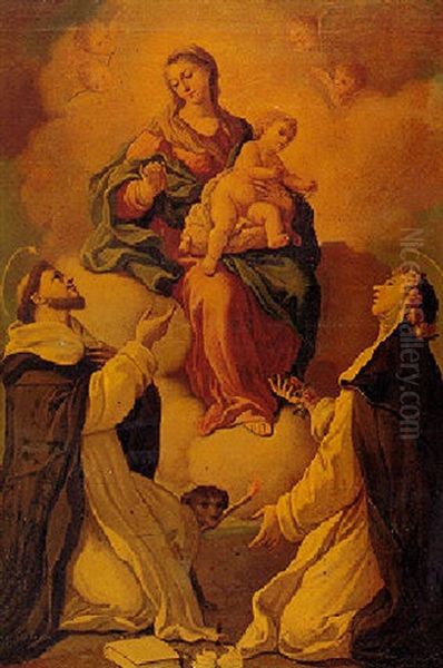 The Virgin And Child Appearing To Saint Dominic And Saint Rosa Of Lima - view 1