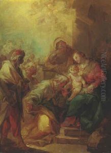 The Adoration Of The Magi by Vicente Lopez y Portana