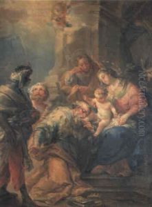 La Adoracion De Los Magos by Vicente Lopez y Portana