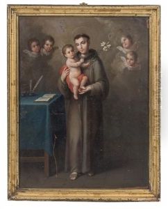 San Antonio De Padua Con El Nino by Andres Lopez
