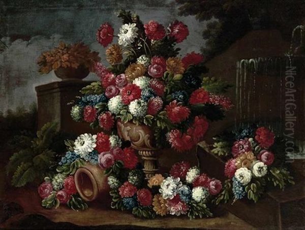 Floral Still Lifes: A Pair - view 1
