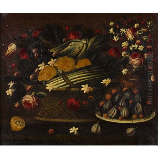 Stillleben Mit Blumen Und Feigen - view 1
