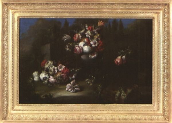 Composition Florale Sur Fond De Paysage - view 1