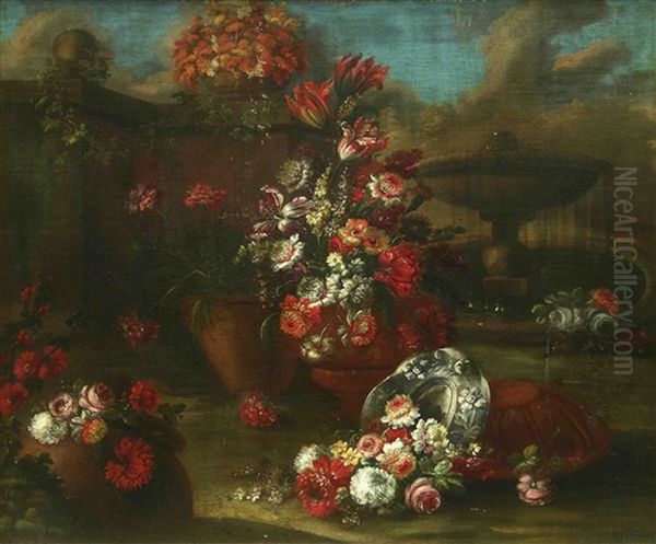 Copon Con Flores En Un Basamento - view 1