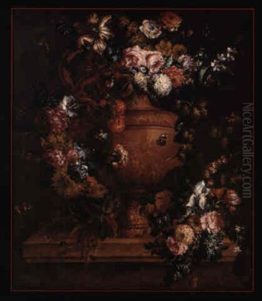 Bouquet De Fleurs Dans Une Vasque - view 1