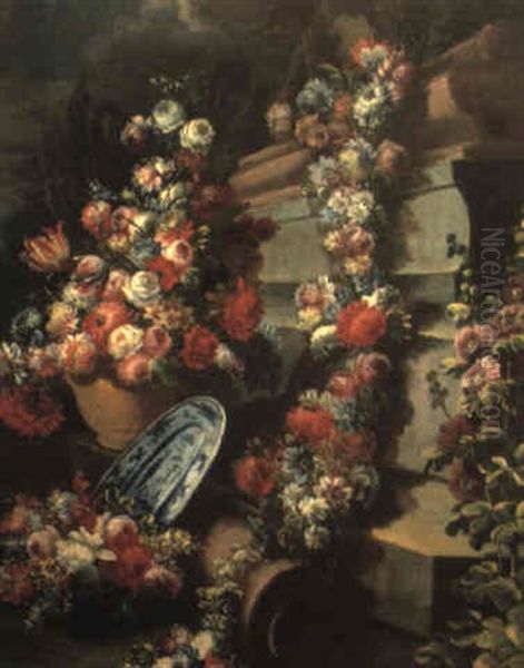 Still Life With Tulips, Anemones And Other Flowers In A Vase - view 1