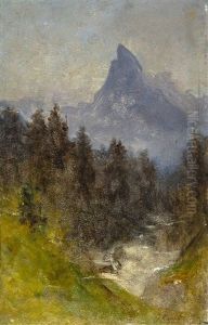 Paysage Avec Vue Sur Le Cervin by Gabriel Loppe