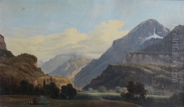 Les Foins Sur Fond De Paysage Montagneux - view 1