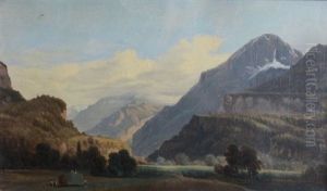 Les Foins Sur Fond De Paysage Montagneux