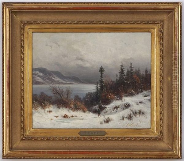 Paysage Lacustre, Temps De Neige - view 1