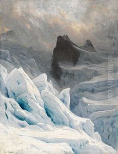 Jonction Des Glaciers Des Bossons Et Du Taconnaz Au Dessous Des Grands Mulets by Gabriel Loppe