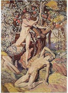'adam And Eve'' Oil On Canvas 'adam And Eve'' Oil On Canvas
