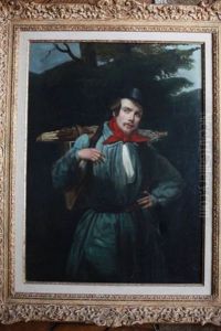 Autoportrait En Montagnard Avec Son Materiel De Peintre by Gabriel Loppe