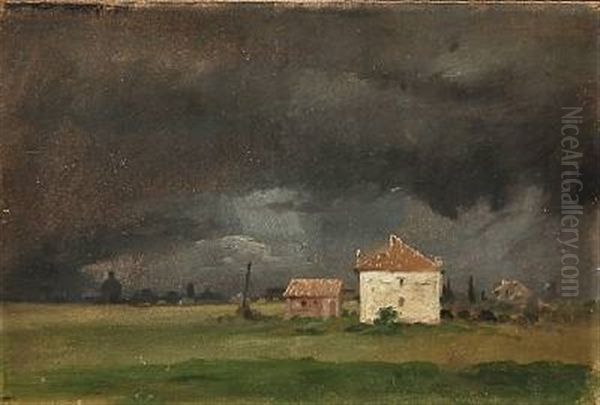 Landscape From The Outskirts Of Rome, In The Background St. Peters - view 1