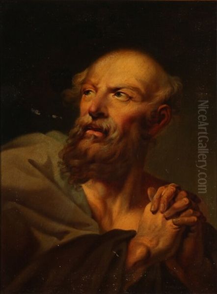 An Old Man Praying - view 1