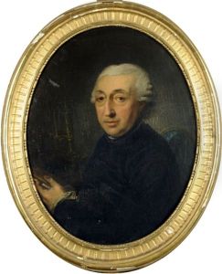 Portrait De Scientifique Au Microscope by Christian August Lorentzen