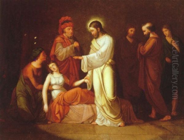 Jesus Opvaekker Jairus' Datter - view 1