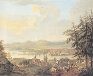 Udsigt Over Kristiana Set Fra Ekebergasen by Christian August Lorentzen