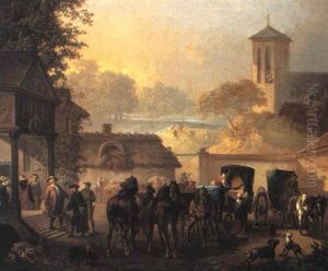Fornemme Folk Modtages Foran Et Hus