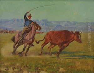 Roping The Bull by Richard Lorenz