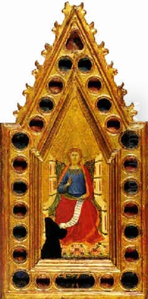 Christ Enthroned Before A Franciscan Monk - view 1