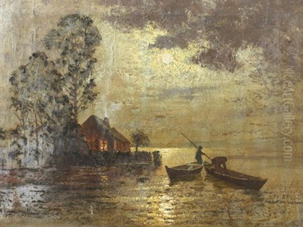 Fishermen In Moonlight - view 1