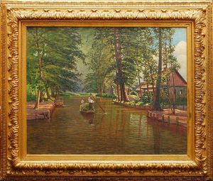 Wasserstrase Im Spreewald by Ernst Hugo Lorenz-Morovana