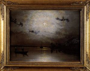 A River In A Moonlight by Ernst Hugo Lorenz-Morovana