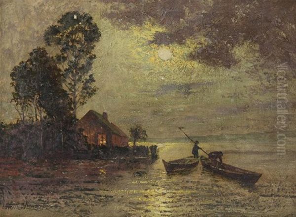 Moonlit Fishing Scene - view 1