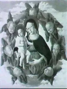 The Madonna And Child Surrounded By A Mandorla Of           Seraphim