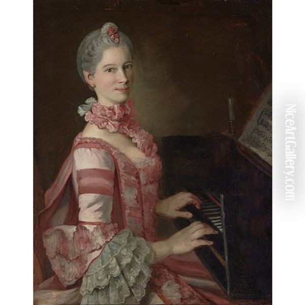 Portrait Of Marianna Martines At The Keyboard - view 1