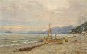 Moored Boats by Vincenzo Loria