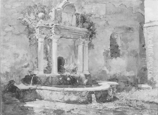 Ein Brunnen In Einem Suditalienischen Kloster - view 1