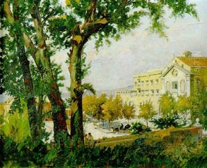 Portici, Piazza Del Granatello by Vincenzo Loria