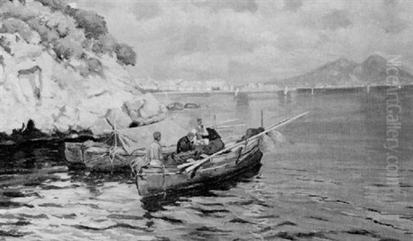 Fishermen In A Rocky Inlet - view 1