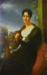 Portrait De La Marquise De Reinepont Dans Le Chateau De St. Privat