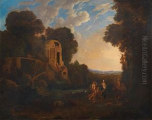 An Italianate Landscape With The Judgment Of Paris by Claude Lorrain (Claude Gellee)