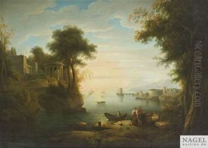 Italienisierende Hafenlandschaft Im Fruhen Morgenlicht by Claude Lorrain (Claude Gellee)