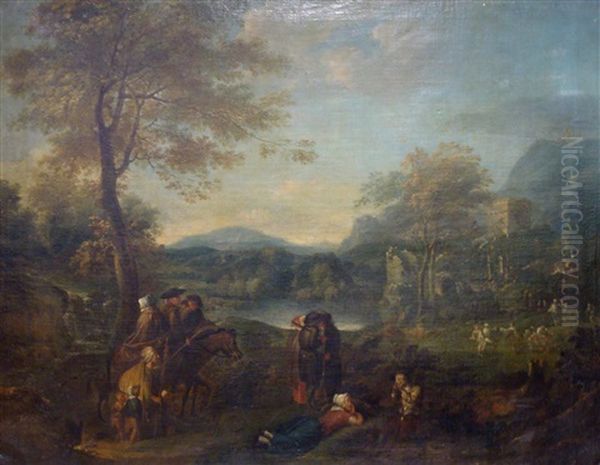 Untitled-landscape With Travelling Figures - view 1