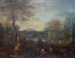Untitled-landscape With Travelling Figures by Claude Lorrain (Claude Gellee)