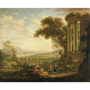 Paesaggio Con Satiro E Ninfa
