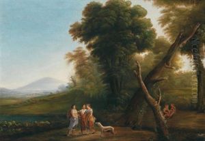 Klassische Landschaft Mit Diana Und Ihren Nymphen