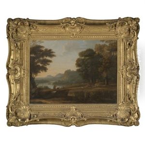 An Italianate River Landscape With A Drover And His Herd Of Goats And Cattle by Claude Lorrain (Claude Gellee)