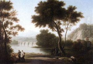 Arcadian Landscape With Figures by Claude Lorrain (Claude Gellee)