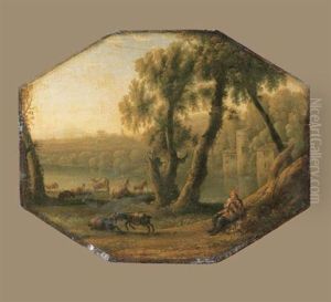 A Pastoral Landscape by Claude Lorrain (Claude Gellee)